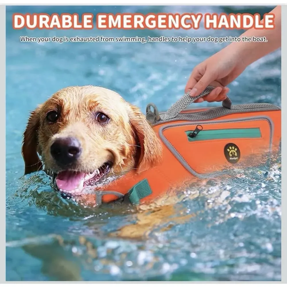 Size M - Sheripet Life Jacket For Dogs - Orange Medium